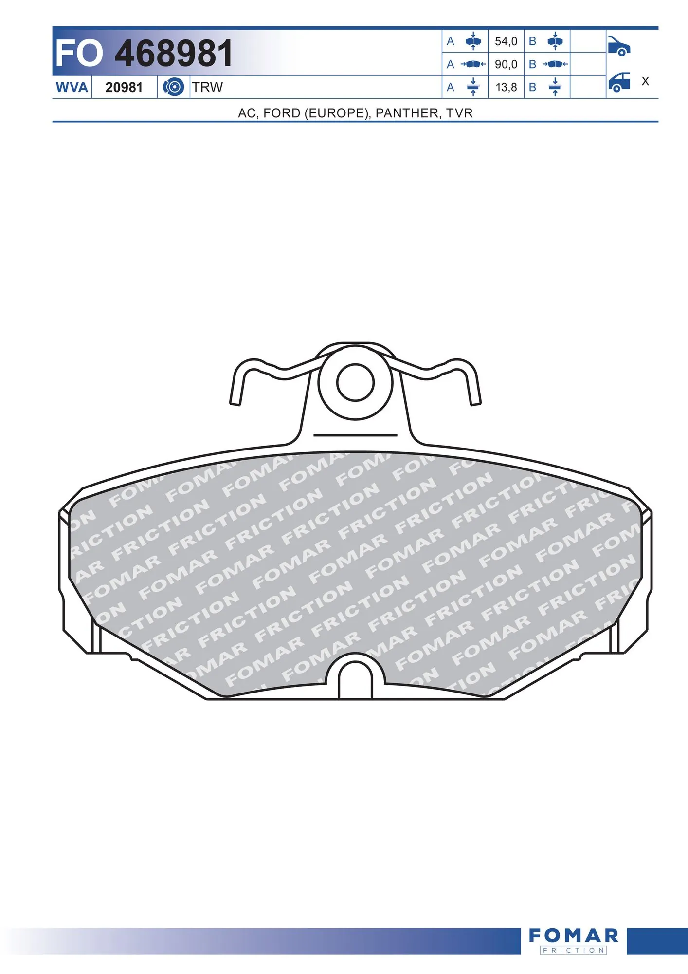 Brake Pad Set, disc brake